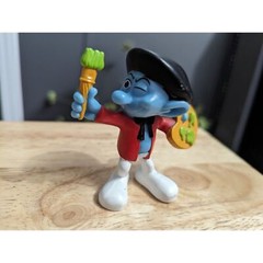 Smurfs x McDonald’s Painter Smurf 3 inch pvc plastic toy paint brush / palette