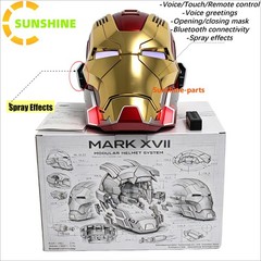 Iron Man MK17 Heart Breaker Helmet 1/1 Wearable English Voice-controll Mask Toy
