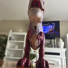 ZURU Robo Alive Red T-Rex Robotic Dinosaur Sound Walking Roaring Light Up Works!