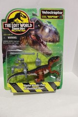 Jurassic Park Lost World Site B Raptor Velociraptor w/ Restraining Gear bOX nm