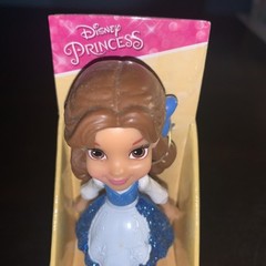 Disney Princess Mini Poseable Action Figure Doll Mini Toddler Belle Blue Dress