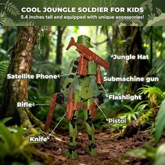 T13 Action Figure (Dummy 13 / Titan 13), Jungle Soldier – 3D Printed Poseable…
