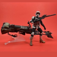 Star Wars Black Series 6″ Custom Speeder Bike & Scout Trooper ROTJ As Shown H5