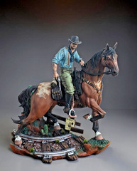 Red Dead Redemption 2 Arthur Morgan Horse Custom Hand Painted 3D Figure 25cm