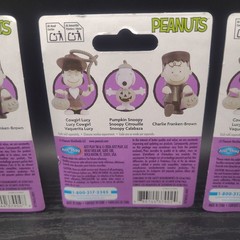 Lot Of 3 Halloween Peanuts B & W Mini Figures Snoopy Lucy Charlie Brown New