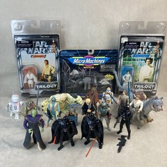 1990’s Star Wars Toy Lot of 18 Figures and Micro Machine Set. Clean. Smoke free.