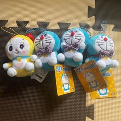 Doraemon Japanese Style Mascot Plush – Full Set of 4 Types (50th Anniversary)