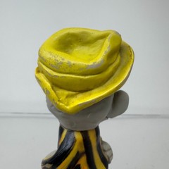Walt Kelly Pogo Possum Figure Black Yellow Stripes Shirt Vinyl Vintage DAMAGED