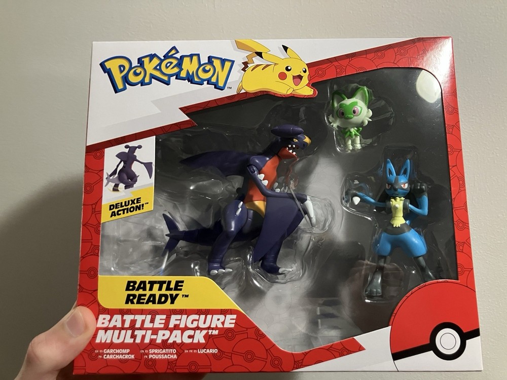 Jazwares Battle Figure Multipack Garchomp Lucario & Sprigatito