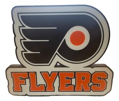 Philadelphia Flyers 3D Printed Logo Sign Hockey Fan Desk Shelf Man Cave Decor