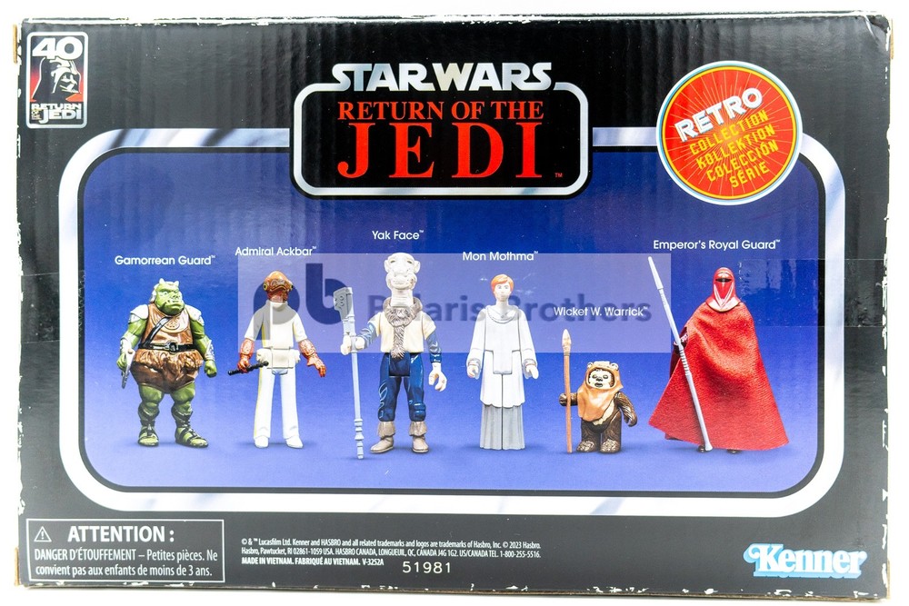 Star Wars Return of the Jedi Retro Collection 6 Pack Mon Mothma Ackbar Yak Face