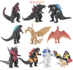 10 Pcs/Set Godzilla VS Kong Gojira Figure 3-5cm King Kong Shimo Mothra Ghidorah