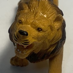 6″ Toy Lion Vinyl Hard Plastic Rubber Roaring Jungle Zoo Cat Figure 1998