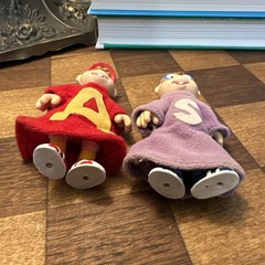 Vintage 1984 Alvin And Simon From the Chipmunks Posable Figures CBS Hong Kong