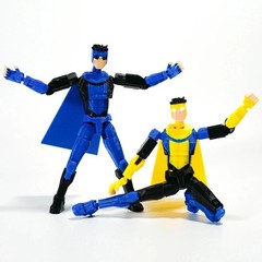 14cm 3D Printed Invincible Superhero Action Figures with Articulatable Limbs