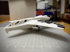 Buck Rogers Warhawk Hawk Ship Model 11in. (BLACK & WHITE)