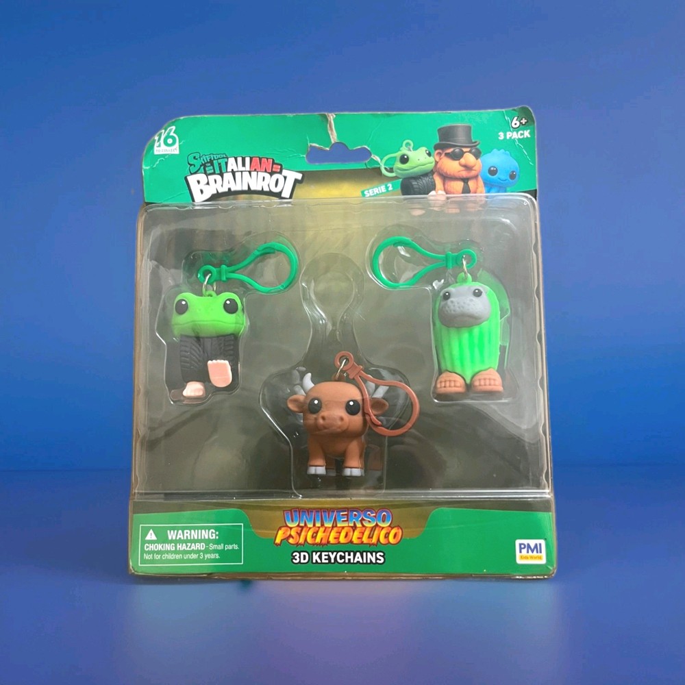 Italian Brainrot 3D Keychain Universo 3-Pack – Collectible Characters Sealed New
