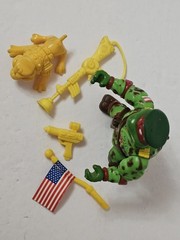 Vintage 1991 TMNT Raph the Green Beret 100% COMPLETE! Military Mutants Turtles