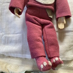 Vintage Pee Wee Herman Pull String Talking Doll 18″ Voice Distorted w/Bunny Suit