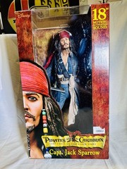 NEW Open Box Talking 18” Jack Sparrow Pirates of the Caribbean Black Pearl NECA