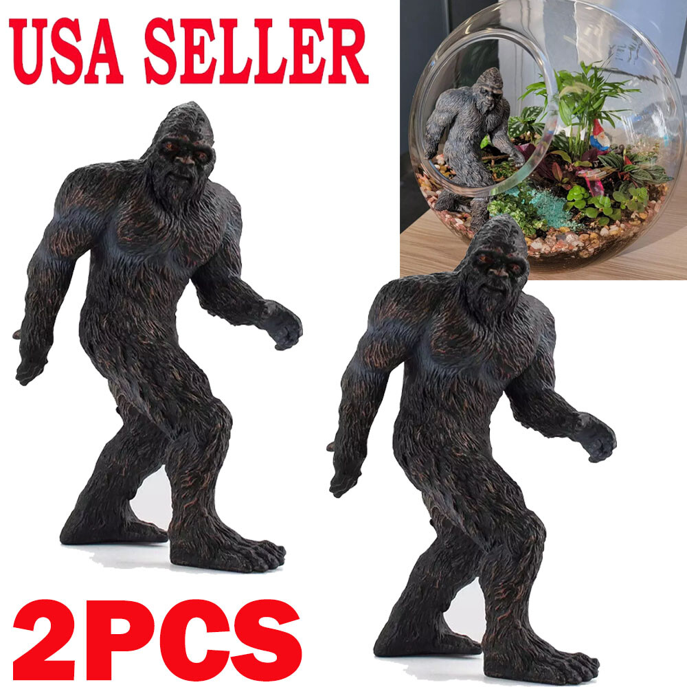 2X For Bigfoot Statue Soild Animals Durable Table Decor Decoration Gift Xmas USA