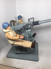 1/6 CUSTOM WW2 US NAVY BOFORS 40MM ANTI AIRCRAFT GUN BATTERY + 2 CUSTOM FGURES