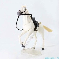 6″ Brown White Poseable Horse Model Set – Action Figures Cosplay Scene Gift Toy