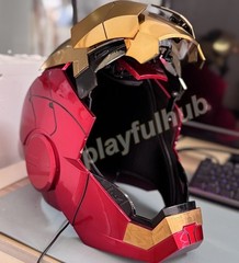 AutoKing Iron Man MK5 Helmet Mask Jarvis Voice-control Open-close Light-up Mask