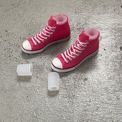 ATS-CON-PK: 1/12 casual Sneakers & ankle adapters w/ box for 6″ figure – Pink