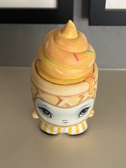 Custom Painted 64Colors Laura Colors Marshall Vinyl Art Toy Orange Ice Cream
