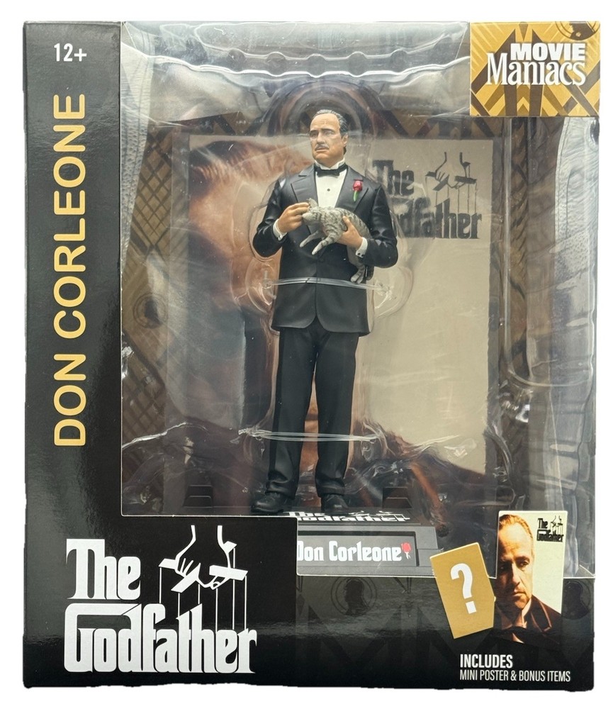 McFarlane Toys 2026 Movie Maniacs God Father Don Corleone w/ Cat 6” Figure VHTF!