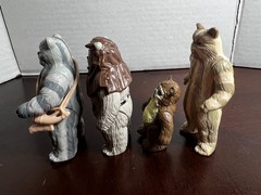 VINTAGE KENNER STAR WARS 1983 EWOK SET LOT OF 4 WICKET CHIRPA LOGRAY TEEBO READ