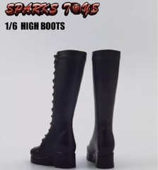 1/6 female black Slope high heeled combat Boots for 12″ figure phicen ❶USA❶