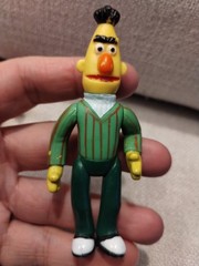 1985 Sesame Street Ernie & Bert 3″ Action Figures, Tara Toys, Vintage