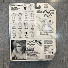 1991 Ultimate Warrior WWF Hasbro Figure Spanish Bent Card El Ultimo Guerrero