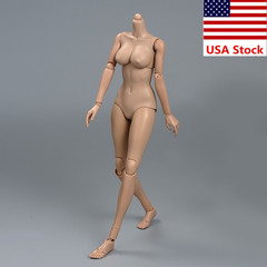 1/6 Female Suntan Middle Chest Super Flexible Body For 12”Action Figure Doll