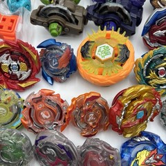 Large 90+ Piece Lot Of Beyblade Spinners, Discs, Launchers, Parts
