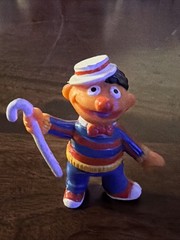 Vintage Sesame Street Ernie Tap Dancing pvc Figure 2.5 inch