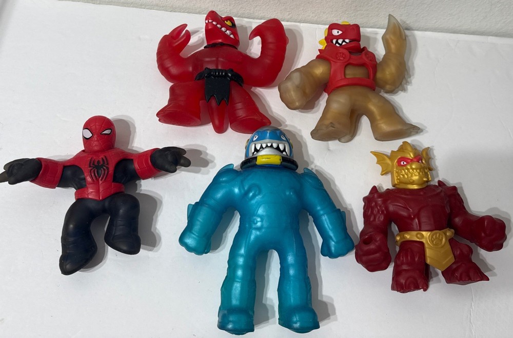 Moose Heroes Of Goo Jit Zu Mixed LOT 5 pc Gooey Stretch Toy Action Figures