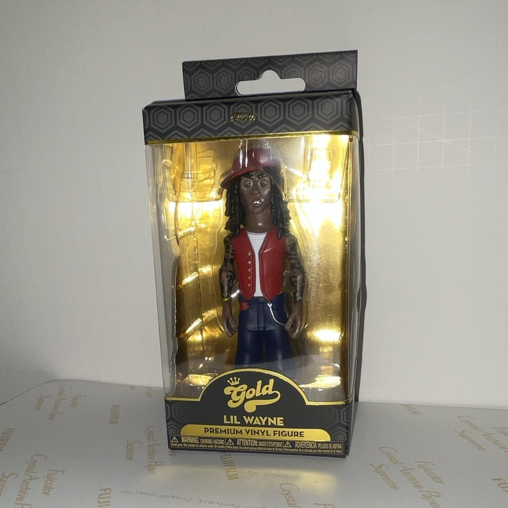 Lil Wayne Funko Gold Series One Premium Vinyl Figure 5in Boxed Black/Gold NIB