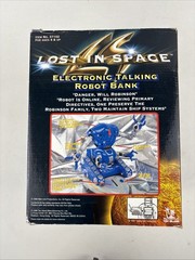 LOST IN SPACE ELECTRONIC TALKING ROBOT BANK 1999 VTG
