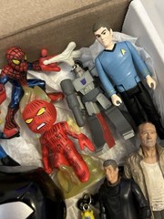 Mixed Lot Toys Action Figures 15 Star Trek Transformers SpiderMan Super Mario