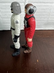 VINTAGE KENNER STAR WARS 1983 ROTJ AT-ST DRIVER AND B-WING PILOT FIGURE LOT