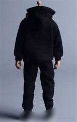 USA 1/12 Black Hoodie Pants Trousers Clothes For 6″ Male TBL Action Figure Body