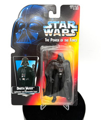 Darth Vader SHORT Saber LONG Tray 1995 STAR WARS Power of the Force NEW MOC