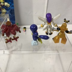 Medabots Action Figure Lot 7 Hasbro Takara Tomy 2.5” Mini Figures, Cards, Poster