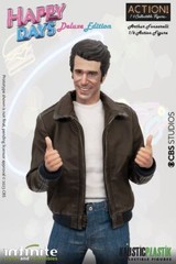 Happy Days Fonzie Henry Winkler & Juke-Box Deluxe Action Figure Infinite Statue