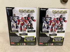 M.A.R.S. Motorized Attack Robo Squad Black & Blue Robot Action Figures Lot 2