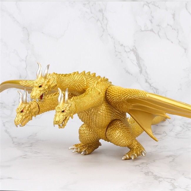 3 Head 16″ KING GHIDORAH Dragon Action Figure scar GODZILLA skar KONG x v BANDAI