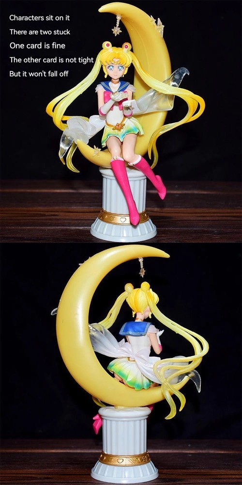 19.5cm Sailor Moon Tsukino Usagi Princess Serenity Action Figure Collectible Gif